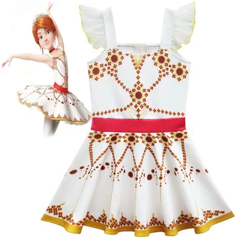 Movie Ballerina Felicie Cosplay Costume for Girls Dress Halloween ...