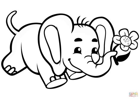 The top 21 Ideas About Cute Baby Elephant Coloring Pages - Home, Family ...