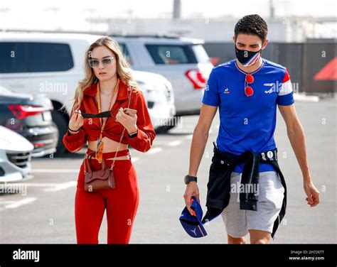 OCON Esteban (fra), Alpine F1 A521, portrait with his girlfriend Elena ...