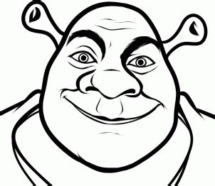 Shrek Face Drawing