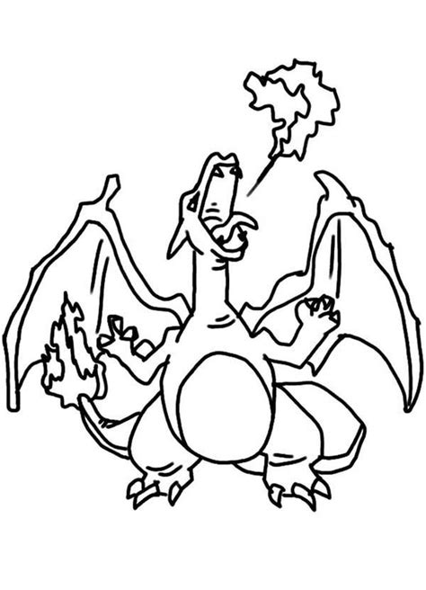 Charizard Fire Breath Coloring Page - NetArt | Zimmer einrichten