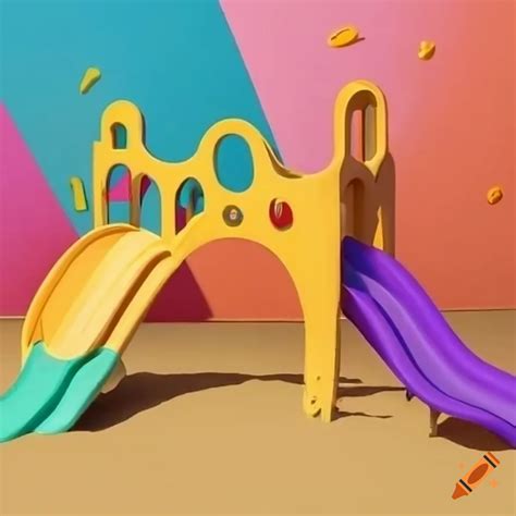 Colorful and surreal playground on Craiyon