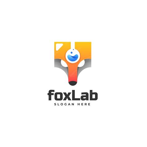 Premium Vector | Logo template of fox lab dual meaning style