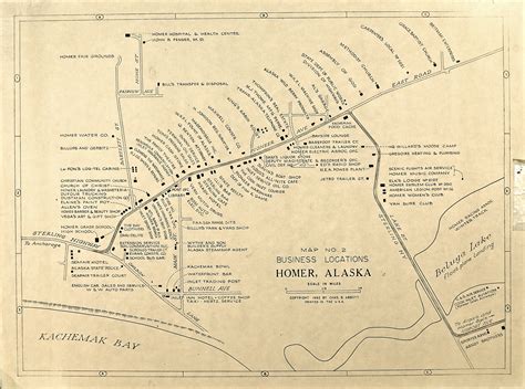 1979.057.0003 Map No. 2 Business locations Homer, Alaska