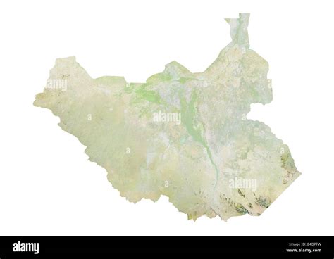 South Sudan, Relief Map Stock Photo - Alamy