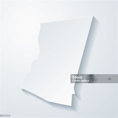 Columbia County New York Map With Paper Cut Effect On Blank Background Stock Illustration ...