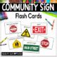 Community Signs Flashcards with Words by Teach Love Autism | TpT