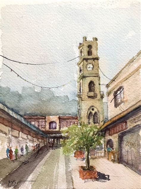 Nablus old city in watercolors نابلس القديمة | City sketch, City, Ferry building san francisco