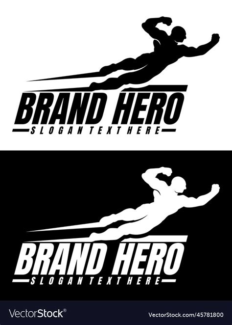 Hero logo creative simple design Royalty Free Vector Image