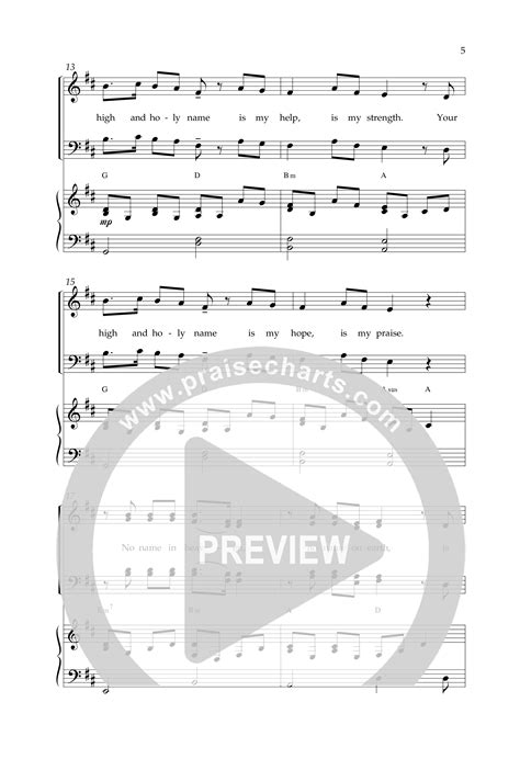 Your High And Holy Name (Choral Anthem SATB) Sheet Music PDF (Lifeway Choral / Arr. Phillip ...