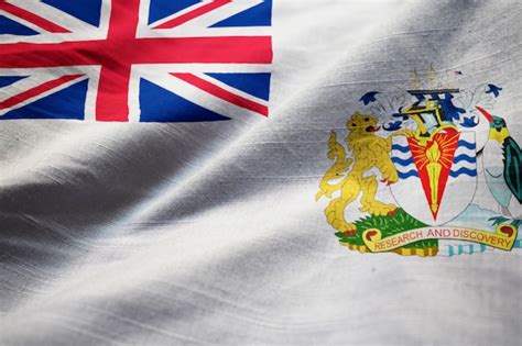 Premium Photo | Closeup of ruffled british antarctic territory flag