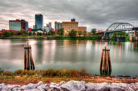 Downtown Little Rock Arkansas Skyline on the Water Photograph by Gregory Ballos - Fine Art America