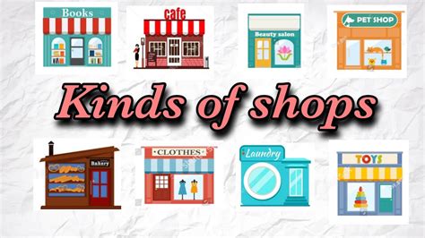 Kinds of shops in English - YouTube