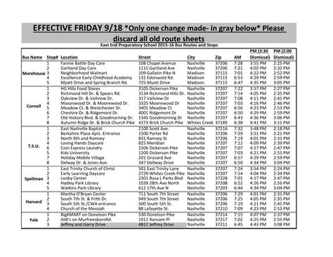 15 16 bus routes by East End Prep - Issuu