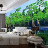 Custom Mural Wallpaper Green Nature Landscape | BVM Home