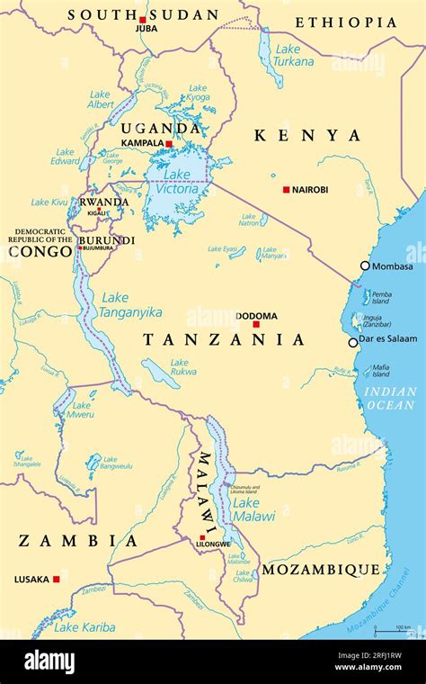 Lake Tanganyika Africa Map