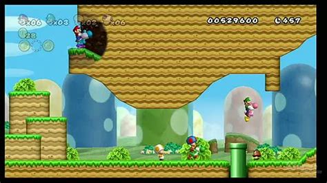 New Super Mario Bros. Wii Nintendo Wii Gameplay - Yoshi and Friends (480p) - IGN