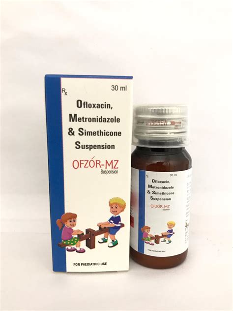 OFLOXACIN, METRONIDAZOLE & SIMETHICONE SUSPENSION | OFZÓR-MZ Manufacturer and PCD Franchise