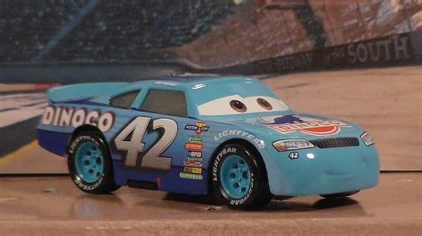 CAL WEATHERS, NEW 2017 CARS 3 MATTEL DISNEY PIXAR PISTON CUP DINOCO 42 DIECAST UNBOXING REVIEW ...