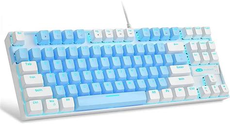 MageGee Mechanical Gaming Keyboard, 75% Compact, 87 Keys, Blue Switch ...