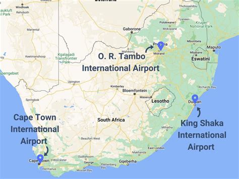 Airports In South Africa Map - United States Map