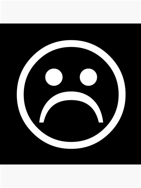 "SAD BOY FACE (WHITE)" Poster for Sale by wilu | Redbubble