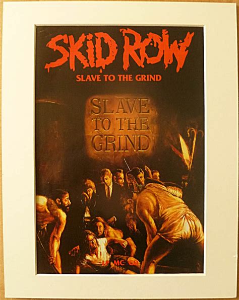 SKID ROW Slave To The Grind 1991 Music Press Poster Type | Etsy