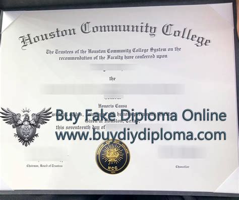 Look for Houston Community College Degree, Buy a HCC diploma