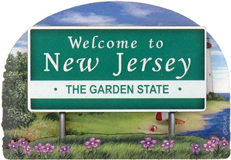 Welcome To NJ Welcome Sign - Fridge Magnet - Jersey4Sure