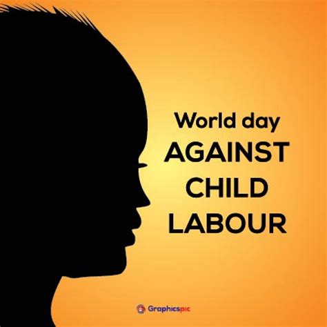 Vector illustration of world day against child labour poster - Free Vector - Graphics Pic