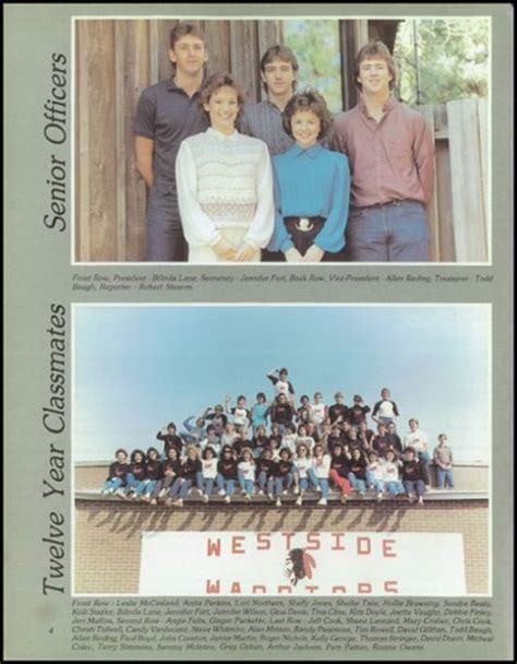 Explore 1986 Westside High School Yearbook, Jonesboro AR - Classmates