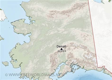 Denali maps - by Freeworldmaps.net