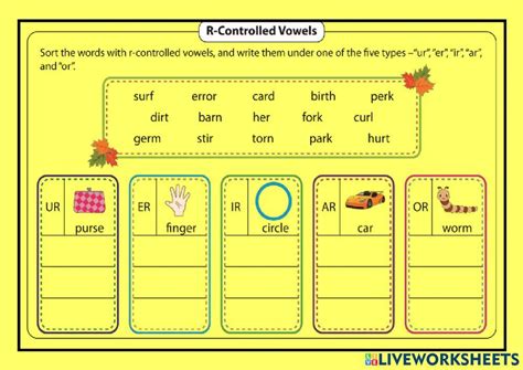 R-Controlled Vowels online exercise for | Live Worksheets