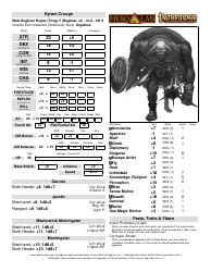 Free Pathfinder Character Sheet Templates - Customize, Download & Print PDF | Templateroller