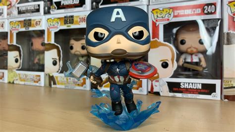 Funko Pop! Avengers: Endgame - Captain America (Mjolnir) Unboxing - YouTube