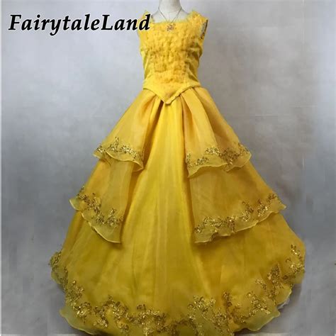 Aliexpress.com : Buy Emma Watson Yellow Belle Dress Halloween costumes ...