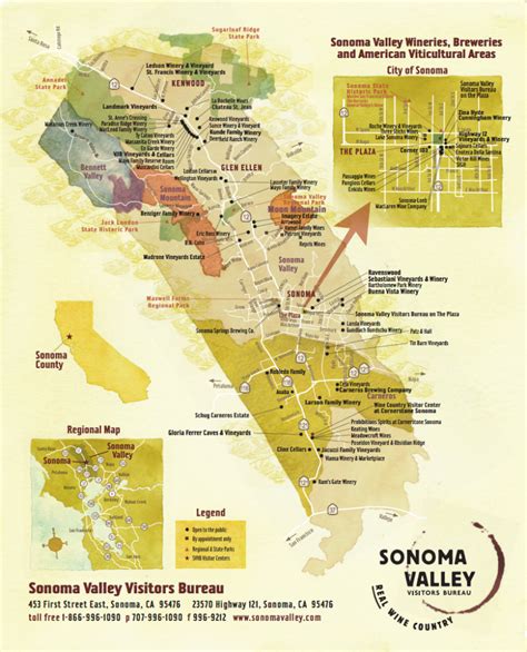 Napa Valley Wine Country Maps - Napavalley - Sonoma Wineries Map ...