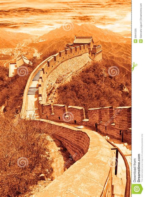 The Great wall of China stock image. Image of asia, foreign - 33641205