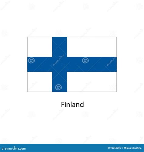 Finland Flag, Official Colors and Proportion Correctly. National ...