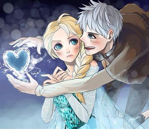 Jack x Elsa - Elsa & Jack Frost Fan Art (36479561) - Fanpop