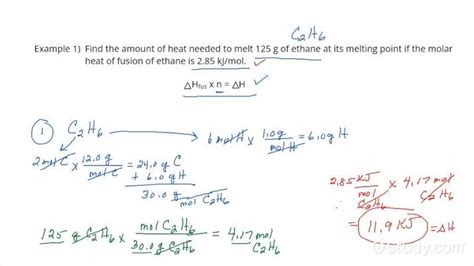 Using Heat of Fusion or Vaporization to Find the Heat Needed to Melt or Boil a Substance ...