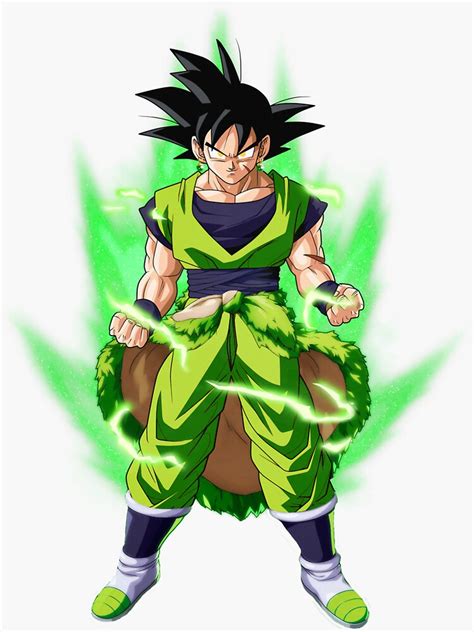 Pegatina «Broku - Goku y Broly Fusion» de VisualsByZaia | Redbubble