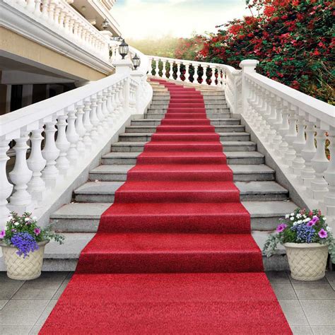 2018 5x7ft Vinyl Digital Wedding Red Carpet Stairs Stage Photography ...