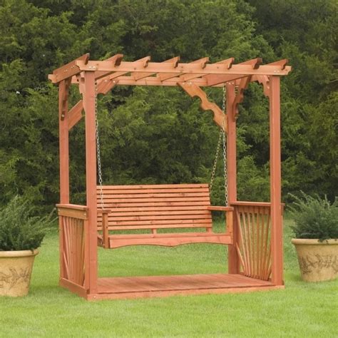 Cedar Pergola Swing - Pergola Gazebo Ideas