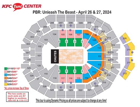 Seating Charts | KFC Yum! Center