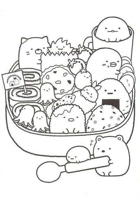 Bento Sumikko Gurashi Coloring Page - Free Printable Coloring Pages for ...