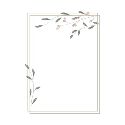 Rectangular frame in minimalistic, rustic and watercolor style. Geometric border with watercolor ...