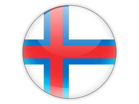 Round icon. Illustration of flag of Faroe Islands