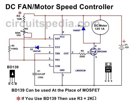 12v DC FAN Motor Speed Controller Circuit diagram, DC Fan speed Control ...