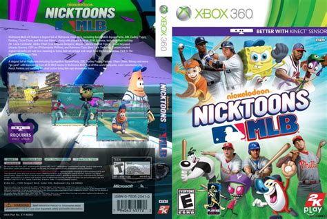 Nicktoons MLB - XBOX 360 Game Covers - Nicktoons MLB DVD NTSC Custom f ...